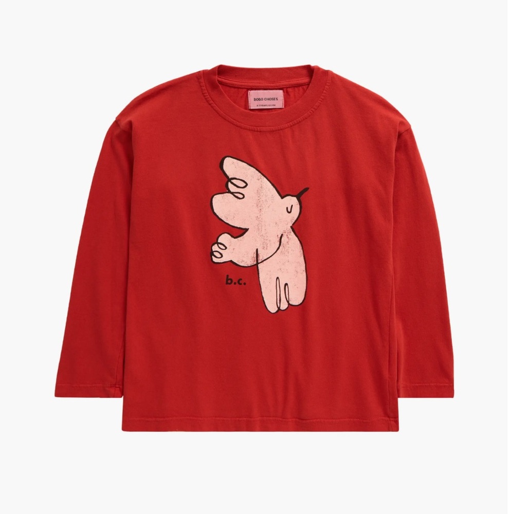 Kids' Freedom Bird Long Sleeve Organic Cotton Graphic T-Shirt